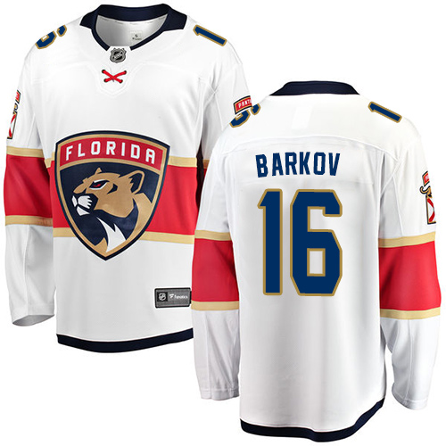 Kinder Florida Panthers Eishockey Trikot Aleksander Barkov #16 Breakaway Weiß Fanatics Branded Auswärts